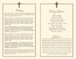 Christian Cross Funeral Memorial Program Print