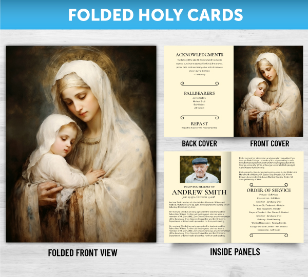 Folded Holy Prayer Cards