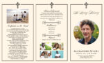 Christian Cross Funeral Memorial Program Prints