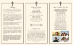 Christian Cross Funeral Memorial Program Prints