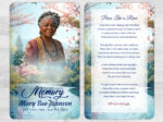 River Mountain Funeral Memorial Card Print