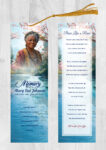 River Mountain Funeral Bookmark Memorial Print