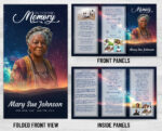 Starry Night Sky Trifold Funeral Program Print