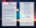 Starry Night Sky Funeral Program Memorial Program Print