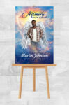 Stairs To Heaven Angel Wings Memorial Funeral Poster Print