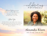 Custom Sunset Funeral Program Print