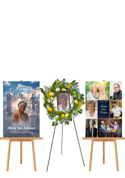 Memorial Posters & Photo Wreaths