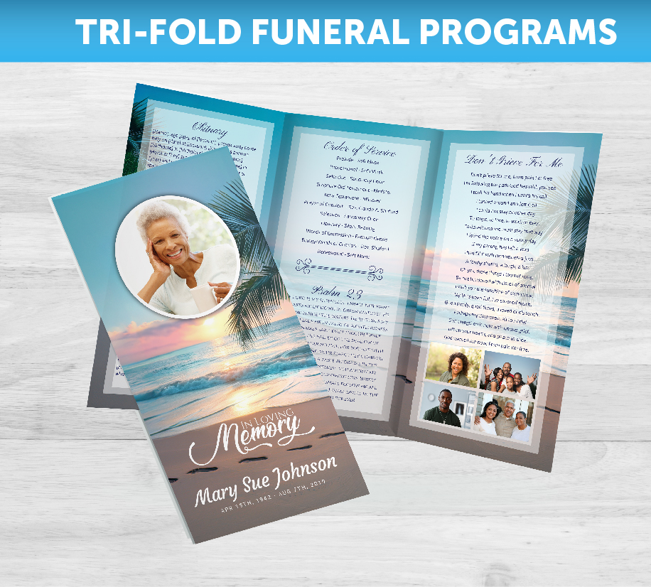 Tri-Fold Funeral Program Prints