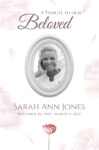 Red Rose Funeral Memorial Non Fold Program Print