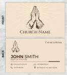 Church ministry business card prints