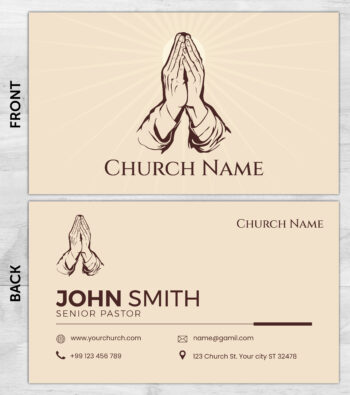 Church ministry business card prints