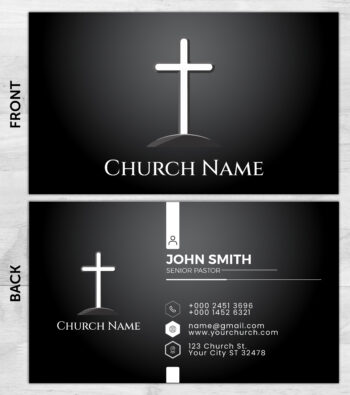 Church ministry business card prints