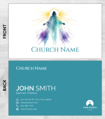 Church ministry business card prints