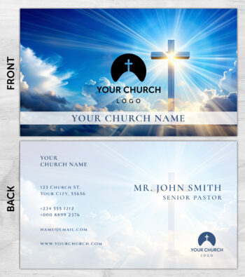 Church ministry business card prints