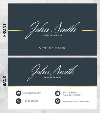 Church ministry business card prints