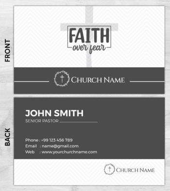 Church ministry business card prints