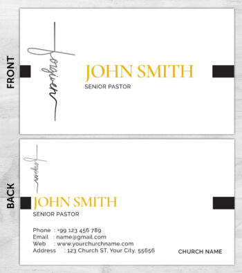 Church ministry business card prints