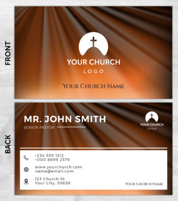 Church ministry business card prints