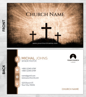 Church ministry business card prints