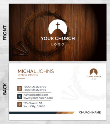 Church ministry business card prints