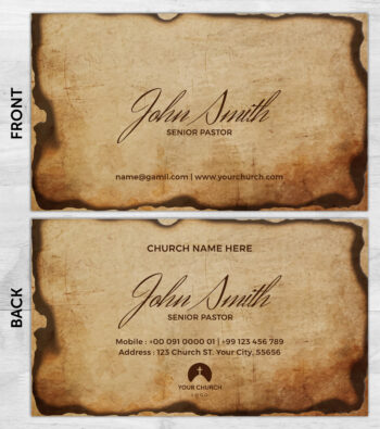 Church ministry business card prints