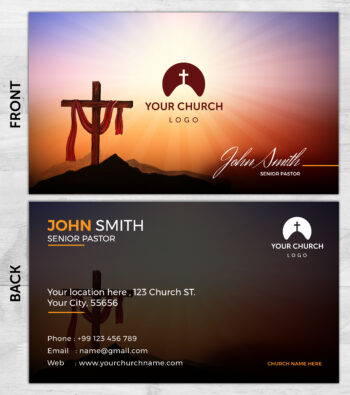 Church ministry business card prints