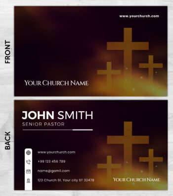 Church ministry business card prints