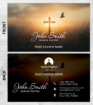 Church ministry business card prints