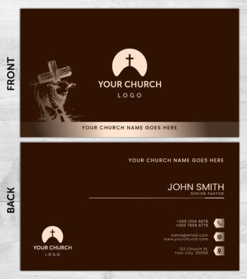 Church ministry business card prints