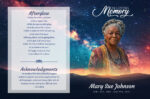 Starry Night Sky Folded Memorial Card Prints