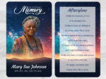 Starry Night Sky Memorial Card Prints