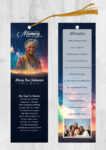 Starry Night Sky Memorial Funeral Bookmark Prints