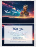 Starry Night Sky Memorial Thank You Card Prints