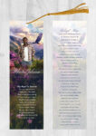 On Eagels Wings Funeral Memorial Bookmark Print