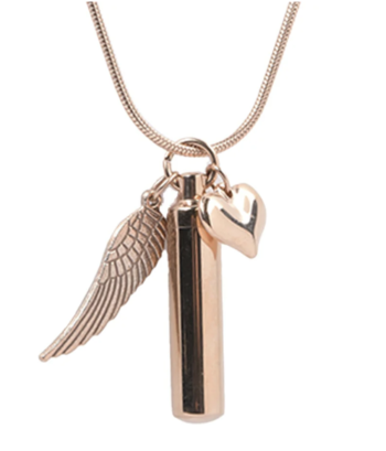 Rose Gold Angel Wing Urn Keepsake