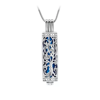 Blue Tree of Life Urn Necklace