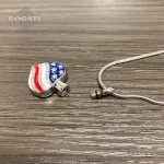 Heart American Flag Urn Necklace