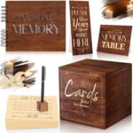 Guest book with share a memory card box