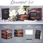 Guest Book, 60 Memory Cards, Pen, Table Sign & Card Box