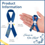 Blue Cross Funeral Ribbons (50qty) – 1018