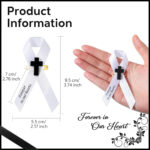 White Cross Funeral Ribbons (50qty) – 1019