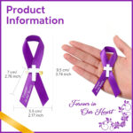 Purple Cross Funeral Ribbons (50qty) – 1020