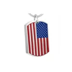 USA Flag Tag Pendant Urn