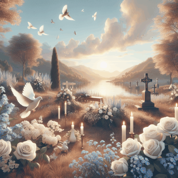 Navigating Through The Process: A Gentle Guide to Ordering Custom Funeral Programs Online - peaceful and comforting visual
