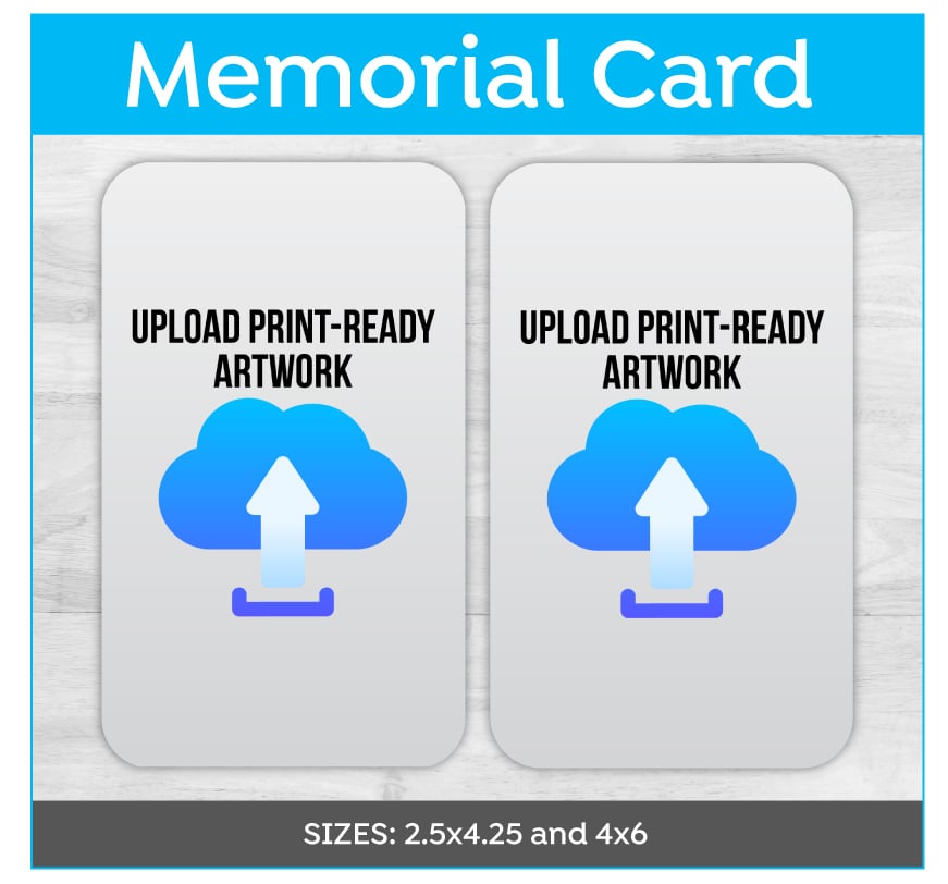 Memorial Card Print Ready Artwork Upload