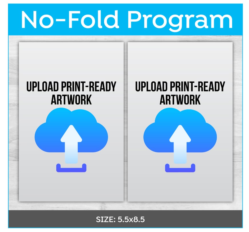 No-Fold Funeral Program Print Ready Artwork Upload