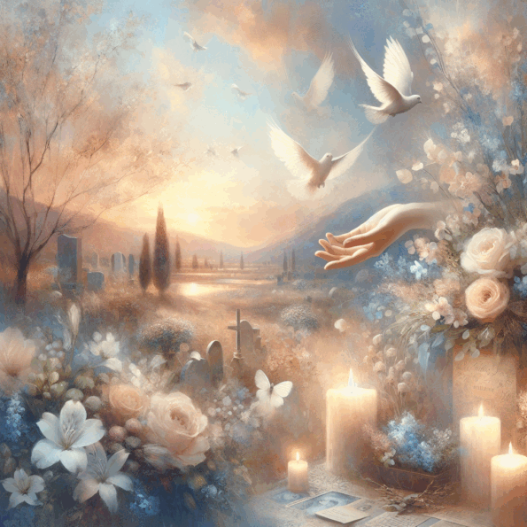 A Guide to Choosing the Right Fonts and Colors for Memorial Printing - peaceful and comforting visual
