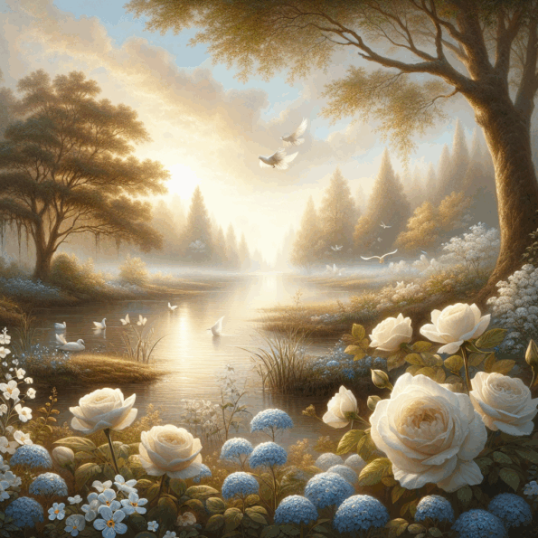 Embracing Memories: The Comforting Role of Memorial Cards After the Service - peaceful and comforting visual
