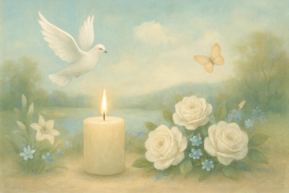 Adding Multiple Languages to Funeral Prayer Cards for Bilingual Families: A Compassionate Guide - peaceful and comforting visual