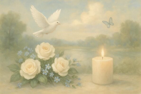 Affordable Funeral Thank You Card Printing Options at DisciplePress: Honoring Gratitude Without Overspending - peaceful and comforting visual